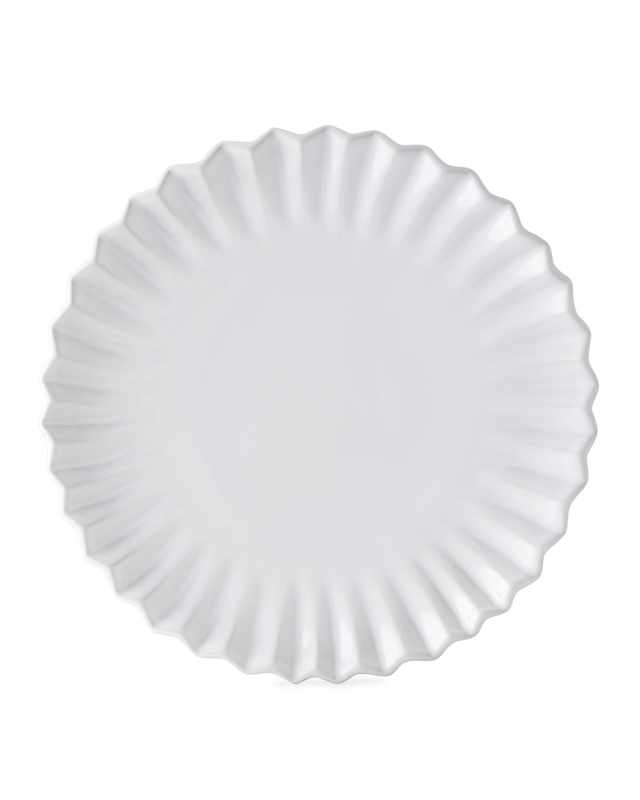 Incanto Stone White Pleated Dinner Plate